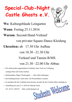 Special-Club-Night Castle Ghosts e.V.