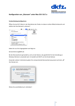 Konfiguration von „Eduroam“ unter Mac OS X 10.7.x