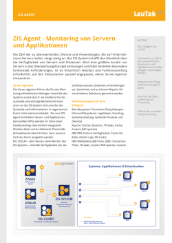 ZIS Agent - Monitoring von Servern und Applikationen