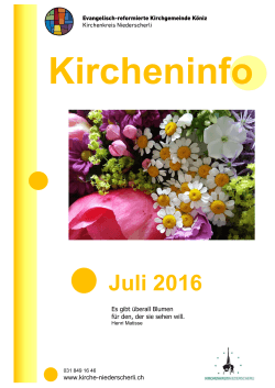 Kircheninfo Juli 2016
