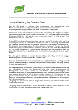 Ja zur Aufwertung des Quartiers Gare.