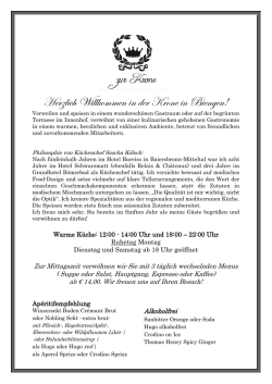 Herzlich Willkommen in der Krone in Biengen!