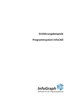 Einführungsbeispiele Programmsystem InfoCAD