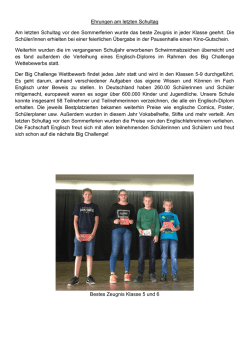 Ehrungen am letzten Schultag Am letzten Schultag vor den