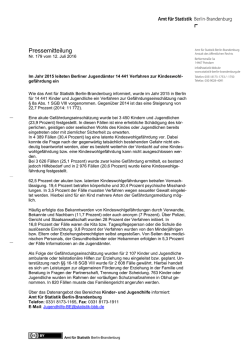 Im Jahr 2015 leiten Berliner Jugend&auml;mter 14441 Verfahren zur
