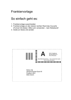 Frankiervorlage So einfach geht es: