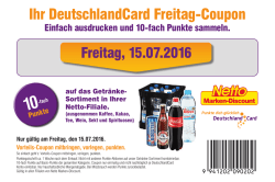 Ihr DeutschlandCard Freitag-Coupon