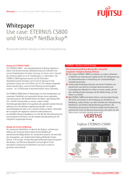 Whitepaper Use case: ETERNUS CS800 und Veritas