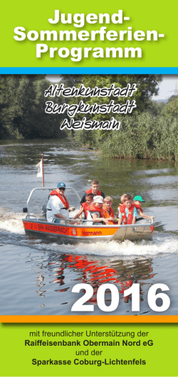 Jugend-Sommerferienprogramm Burgkunstadt