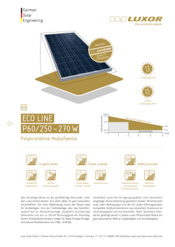 ECO LINE P60/250 &ndash; 270 W