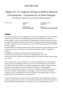 Digital Unit - Ihr m&ouml;glicher Einstieg im Bereich Research