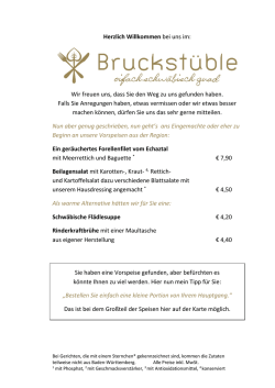 Unsere Speisekarte - restaurant-bruckstueble