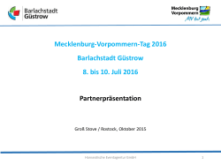 Mecklenburg-Vorpommern-Tag 2016 Barlachstadt Güstrow 8. bis 10