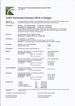 Verbandschiessen in Sulgen - Armbrustschützenverein Berg