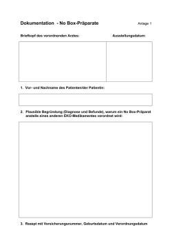 Dokumentation - No Box-Pr&auml;parate