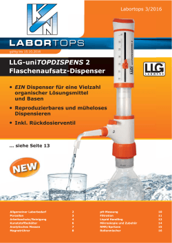 LaborTops 3/2016 - KOCH+NAGY Labortechnische Systeme GmbH