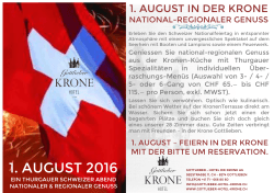 1. august 2016 - Gottlieber Hotel Krone