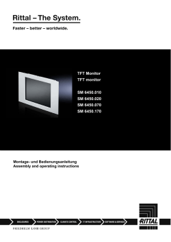TFT Monitor TFT monitor SM 6450.010 SM 6450.020 SM