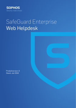 SafeGuard Enterprise Web Helpdesk