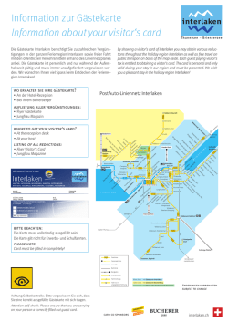 Informationen zur G&auml;stekarte Interlaken
