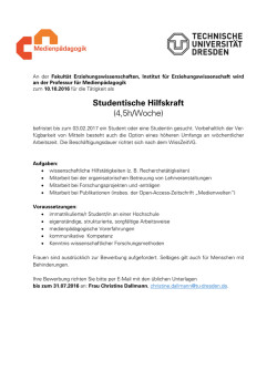 Hauptmen&uuml; - TU Dresden