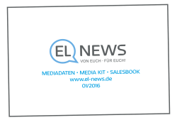 EL News - Mediadaten | Media Kit | Salesbook