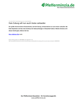Huk-Coburg will nun auch Autos verkaufen