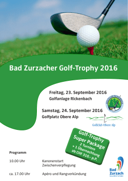 Bad Zurzacher Golf-Trophy 2016