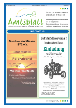Amtsblatt Nr. 28 vom 14.07.2016 - Bruchmühlbach