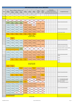 Rahmen-Terminplan HKM 2016 / 2017