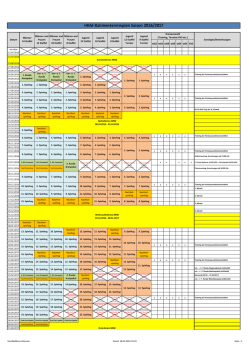 Rahmen-Terminplan HKM 2016 / 2017