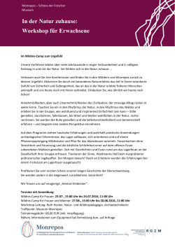 In der Natur zuhause: Workshop f&uuml;r Erwachsene