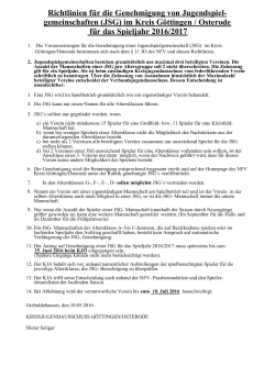 JSG Richtlinie - NFV Kreis G&ouml;ttingen