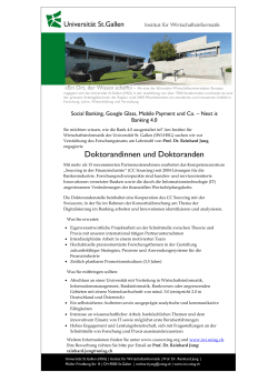 Doktorandinnen und Doktoranden