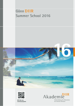 G&ouml;nn Summer School 2016 - Deutschen Institut f&uuml;r Interne Revision