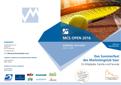 MCS OPEN 2016 - Marketing Club Saar