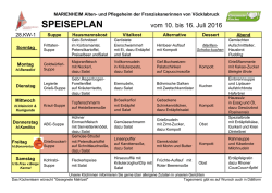 speiseplan - Alten- und Pflegeheim Marienheim