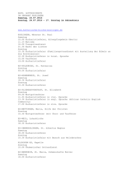 Gottesdienste. - Dekanat Esslingen