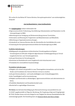 Interne Revision, Korruptionspr&auml;vention