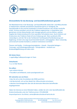 Ehrenamtliche T&auml;tigkeit - DEUTSCHER KINDERSCHUTZBUND