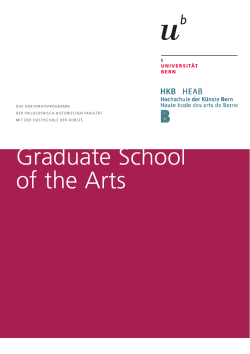 PDF, 173KB - Graduate School of the Arts