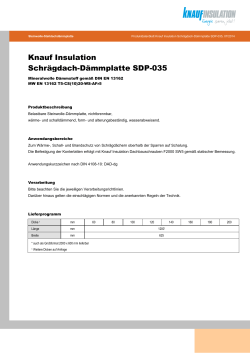 Schrägdach-Dämmplatte SDP-035PDF