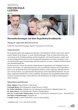 Herausforderungen auf dem Hypothekarkreditmarkt