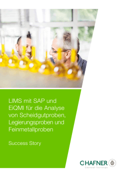 LIMS mit SAP und EiQMI für die Analyse von Scheidgut proben