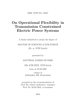 On Operational Flexibility in Transmission - ETH E