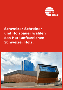 HSH-Leitfaden für Schreiner und Holzbauer