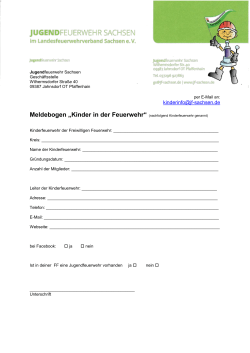 Meldebogen - Startseite - Jugendfeuerwehr Sachsen