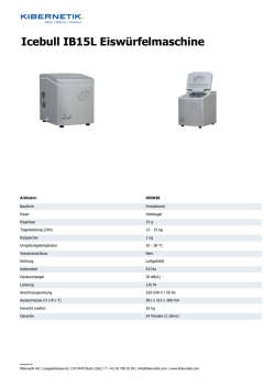 Icebull IB15L Eisw&uuml;rfelmaschine