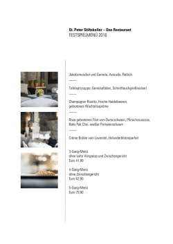 festspielmen&uuml; 2016 - St. Peter Stiftskeller