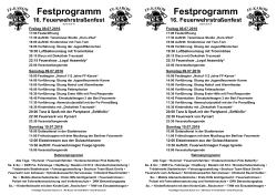 Festprogramm Festprogramm - Freiwillige Feuerwehr Berlin Karow eV
